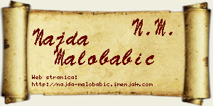 Najda Malobabić vizit kartica